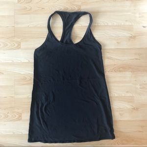 lululemon athletica cotton racerback tank blk 8